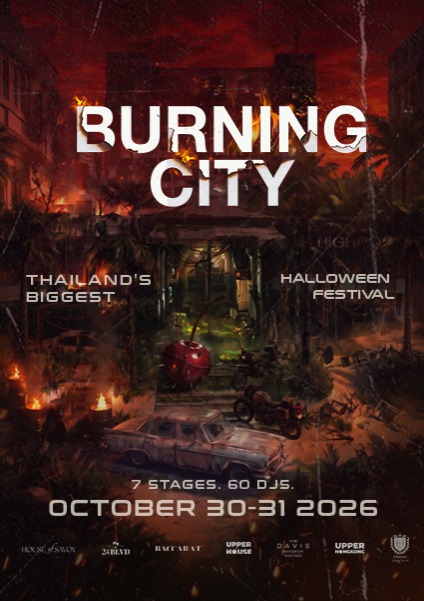 Burning City Bangkok event poster, October 2026